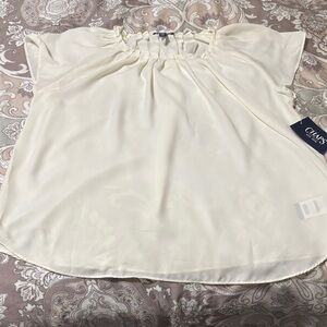 NWT Chaps Women's Ivory Blouse
